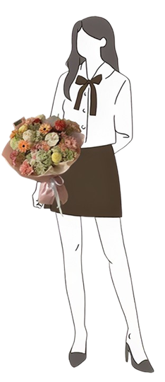 Size S bouquet size chart